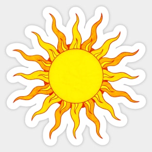 Grunge Sun Sticker